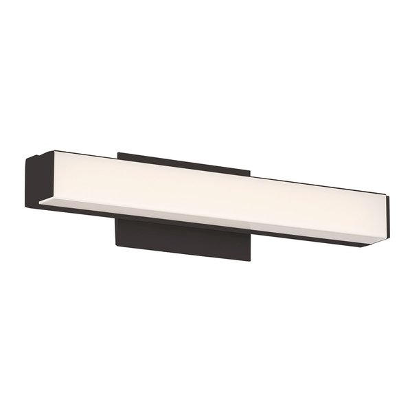 Dweled Brink 12in LED Bathroom Vanity or Wall Light 3-CCT 2700K-3000K-3500K Set to 3000K in Black WS-776